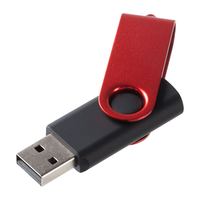 Заказать Флешка Twist Color, черная с красным,16 Гб